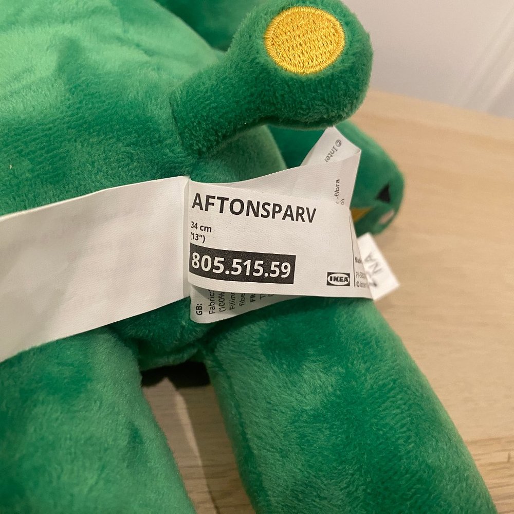 New ! IKEA AFTONSPARV Soft Toy, Alien/Green, 13"  Original - Picture 4 of 4